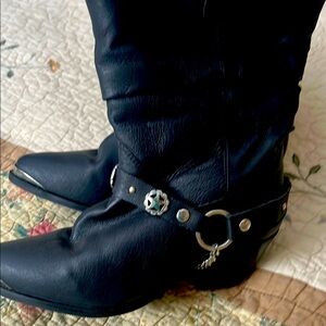 Black Leather Women's Boots